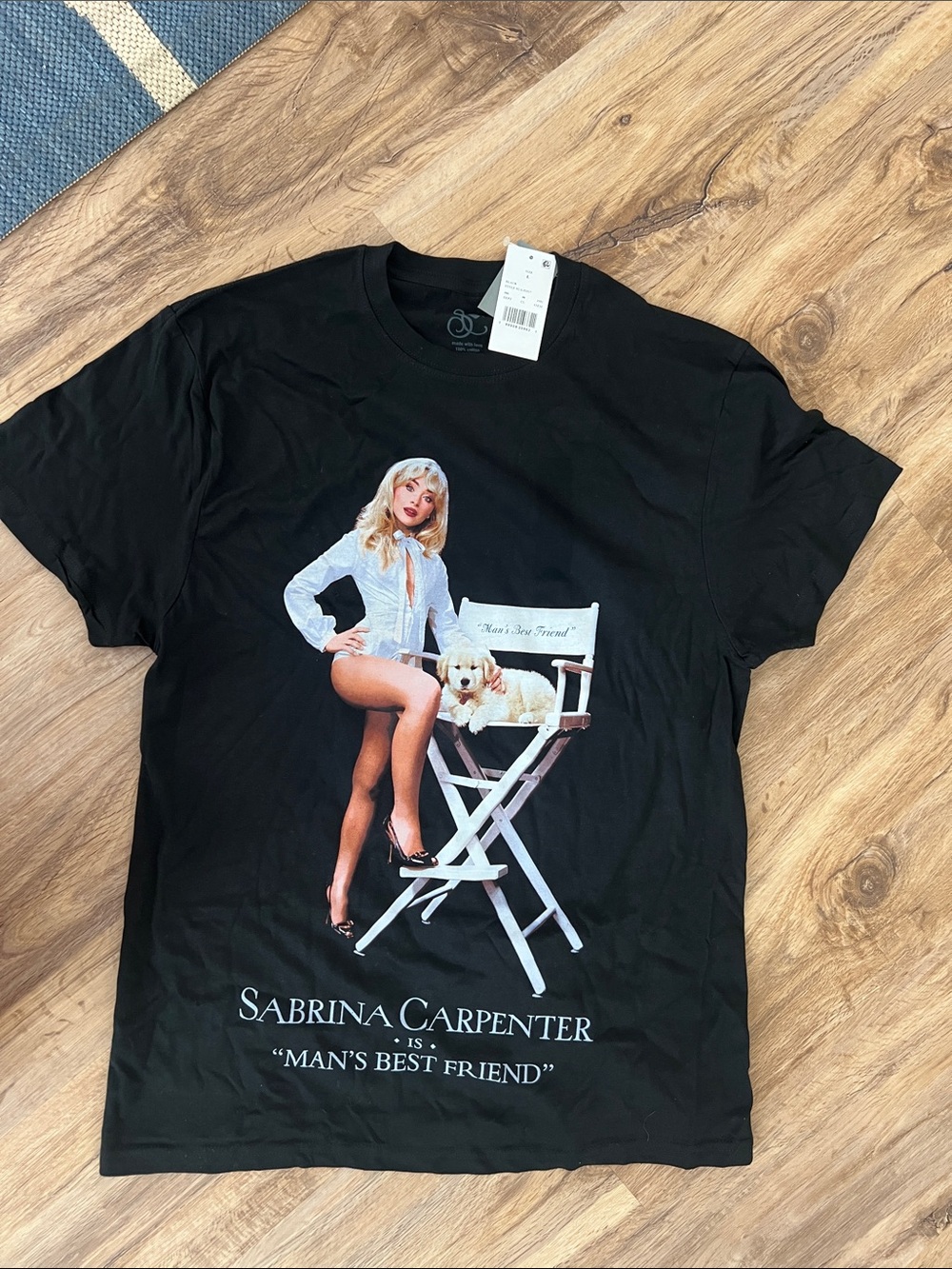 Black Graphic Long Sleeve Tee - Sabrina Carpenter "Man's Best Friend"